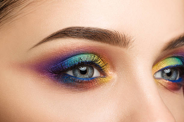 Colorful, Youthful Eyes: Bright, Colorful Eyeshadow Is Back From 80s Makeup